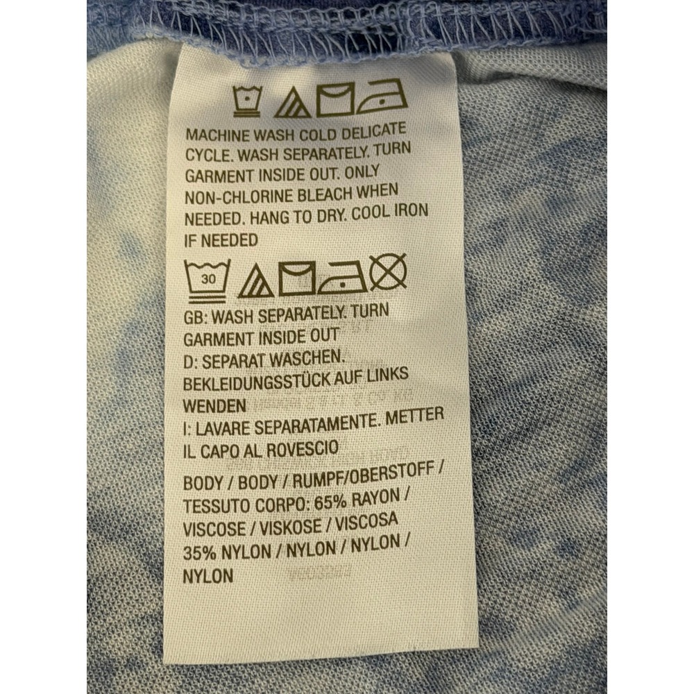 Belle Beach Kim Gravel Blue Tie Dye Cropped Lounge Pants 2X A603583 - Picture 5 of 8